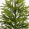 32in. Artificial Real Touch Norfolk Island Pine in Christmas Tin Metal Planter with Natural Look